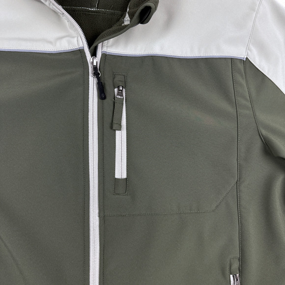 Gander Mountain Jacket Adult LARGE Green 2 Tone Zip Pockets Outdoor Hiking - Picture 3 of 9